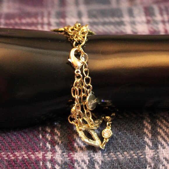 Alfani Gold Tone Diamond Link Rhinestone Bracelet - Picture 3 of 9